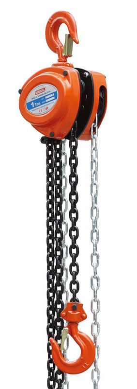 3m - 12m 赤/黄色/青/緑 手動チェーンブロック 体重5.3kg チェーン直径7.1
